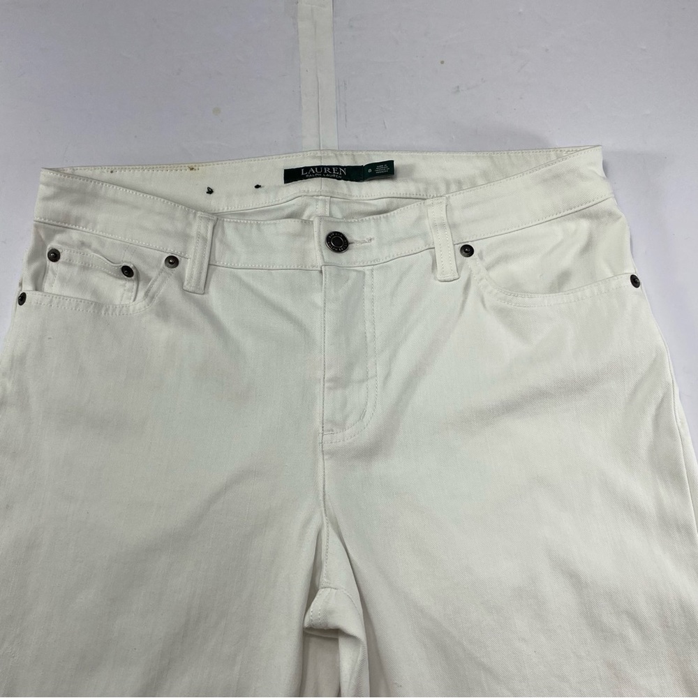 LAUREN RALPH LAUREN LRL Modern Straight Curvy Jeans Women’s Size 8 White - Picture 2 of 15